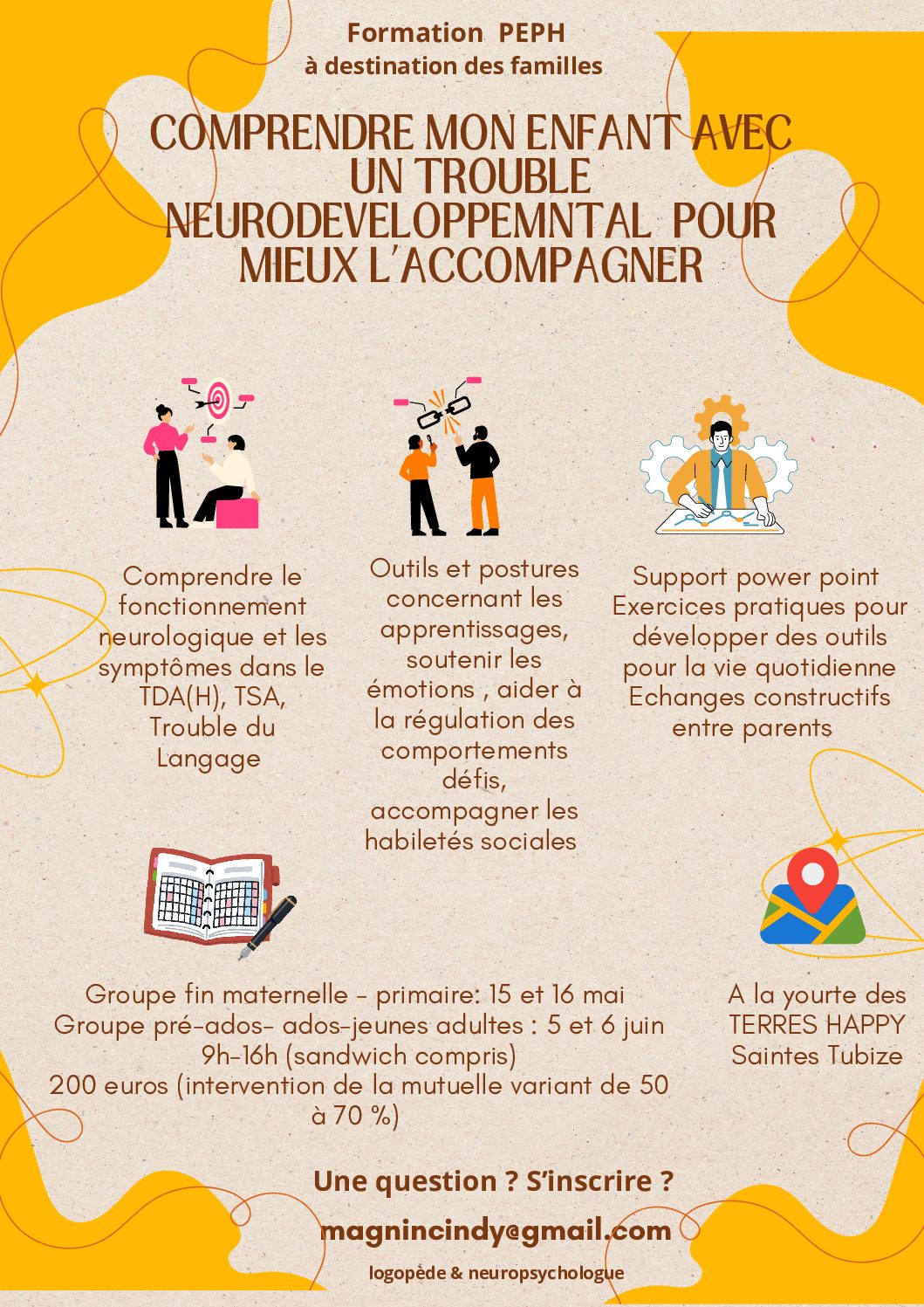 Comprendre mon enfant avec un TND pour mieux l’accompagner (pré-scolaire et primaire)