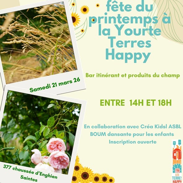 Fête du printemps à la yourte – samedi 21 mars 14h à 18h